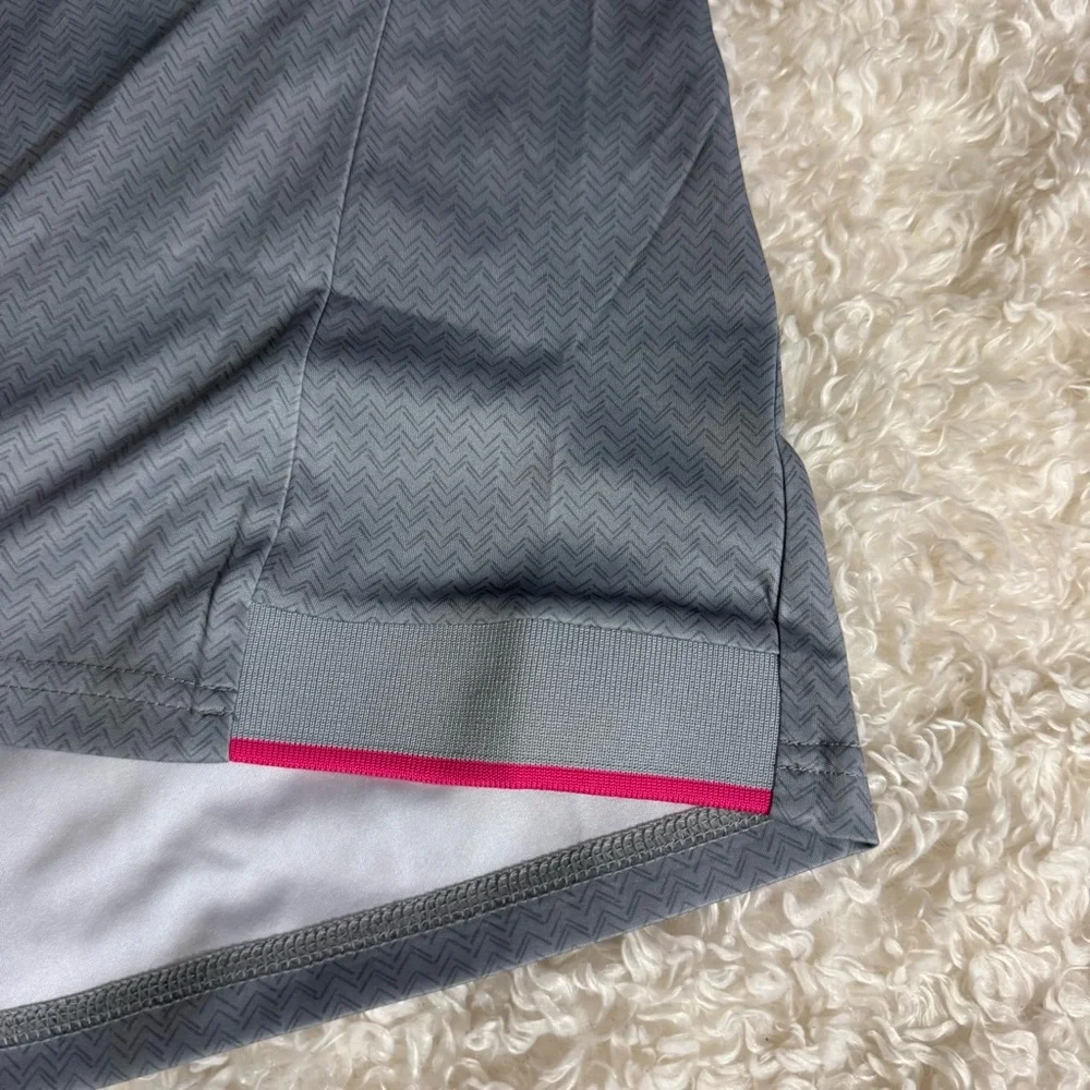 FootJoy Performance Quarter-Zip Sleeveless Golf Vest Gray Pink Chevron Sz XL NEW - Picture 5 of 10